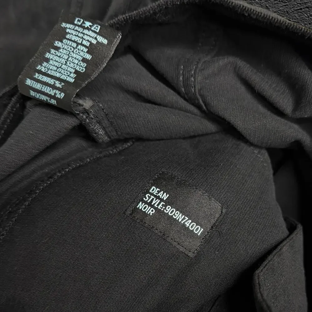 Monfrere black noir dean slim corduroy trucker jacket